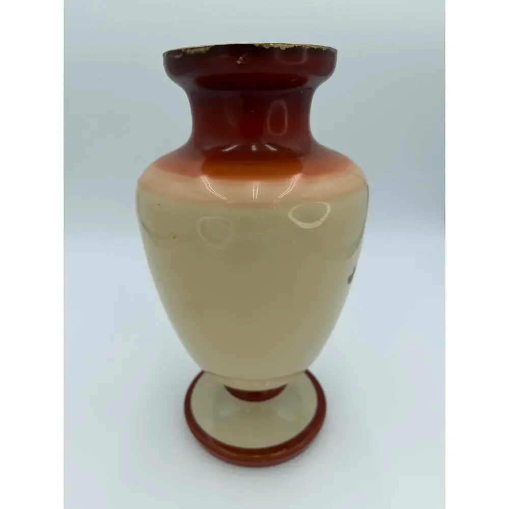 1970's Handpainted Flower Vase